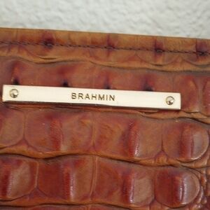 Brahmin Tan Croc-Embossed Leather Accessory